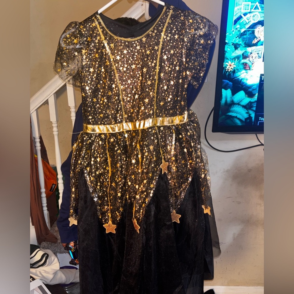 Starry Night Kids Costume - Black and Gold